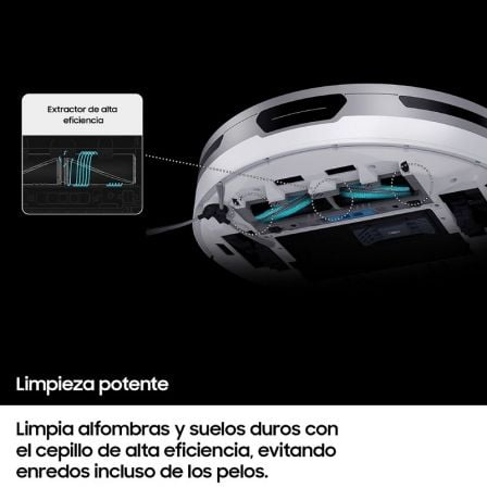 Robot Aspirador Samsung Jet Bot/ Autonomía 1.5h/ control por WiFi/ Blanco Robot Aspirador Samsung Jet Bot/ Autonomía 1.5h/ control por WiFi/ Blanco