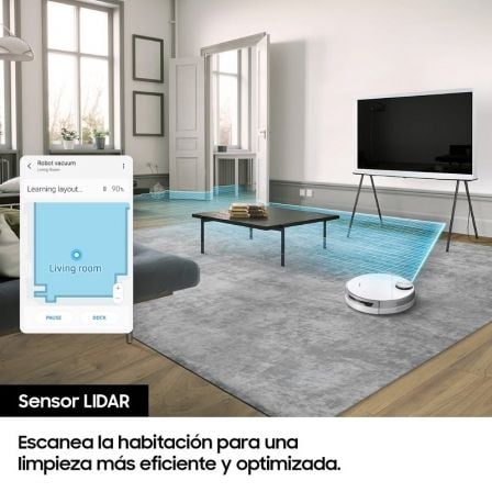 Robot Aspirador Samsung Jet Bot/ Autonomía 1.5h/ control por WiFi/ Blanco Robot Aspirador Samsung Jet Bot/ Autonomía 1.5h/ control por WiFi/ Blanco