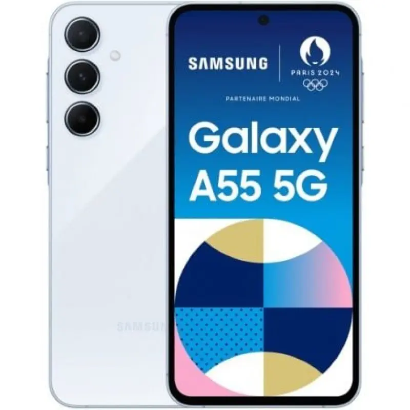 Smartphone Samsung Galaxy A55 8GB/ 256GB/ 6.6'/ 5G/ Azul Cielo Smartphone Samsung Galaxy A55 8GB/ 256GB/ 6.6'/ 5G/ Azul Cielo