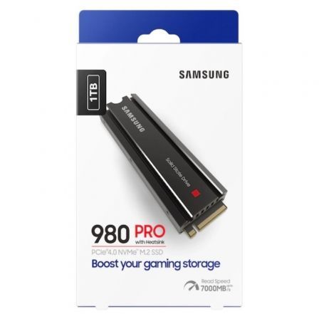 Disco SSD Samsung 980 PRO 1TB/ M.2 2280 PCIe 4.0/ con Disipador de Calor/ Compatible con PS5 y PC/ Full Capacity Disco SSD Samsung 980 PRO 1TB/ M.2 2280 PCIe 4.0/ con Disipador de Calor/ Compatible con PS5 y PC/ Full Capacity