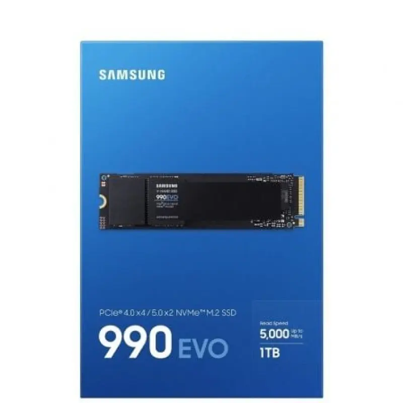 Disco SSD Samsung 990 EVO 1TB/ M.2 2280 PCIe 5.0/ Compatible con PS5 y PC/ Full Capacity Disco SSD Samsung 990 EVO 1TB/ M.2 2280 PCIe 5.0/ Compatible con PS5 y PC/ Full Capacity