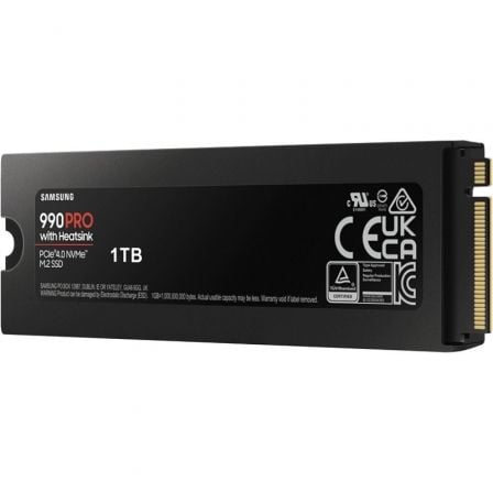 Disco SSD Samsung 990 PRO 1TB/ M.2 2280 PCIe 4.0/ con Disipador de Calor/ Compatible con PS5 y PC/ Full Capacity Disco SSD Samsung 990 PRO 1TB/ M.2 2280 PCIe 4.0/ con Disipador de Calor/ Compatible con PS5 y PC/ Full Capacity