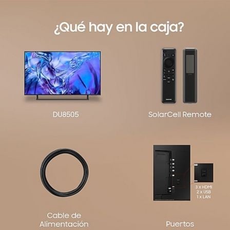 Televisor Samsung Crystal UHD TU43DU8505 43'/ Ultra HD 4K/ Smart TV/ WiFi Televisor Samsung Crystal UHD TU43DU8505 43'/ Ultra HD 4K/ Smart TV/ WiFi