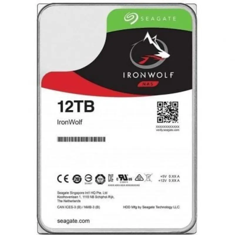 Disco Duro Seagate IronWolf NAS ST12000VN0008 12TB/ 3.5'/ SATA III/ 256MB Disco Duro Seagate IronWolf NAS ST12000VN0008 12TB/ 3.5'/ SATA III/ 256MB