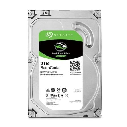 Disco Duro Seagate BarraCuda 2TB/ 3.5'/ SATA III/ 256MB Disco Duro Seagate BarraCuda 2TB/ 3.5'/ SATA III/ 256MB