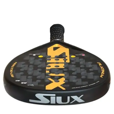 Pala de Pádel Siux Platinum Revolution 24K/ Negra y Naranja Pala de Pádel Siux Platinum Revolution 24K/ Negra y Naranja