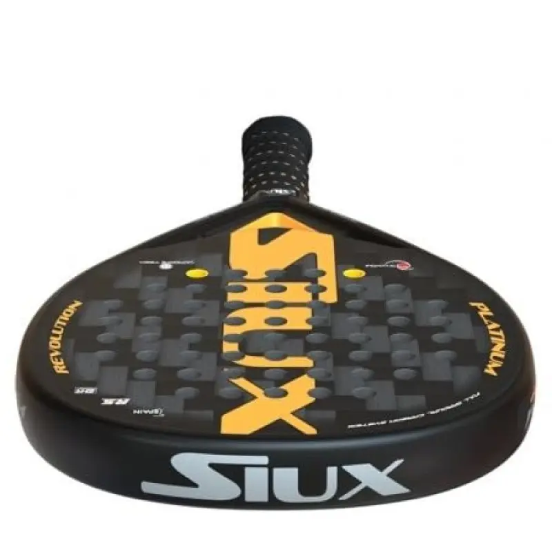 Pala de Pádel Siux Platinum Revolution 24K/ Negra y Naranja Pala de Pádel Siux Platinum Revolution 24K/ Negra y Naranja