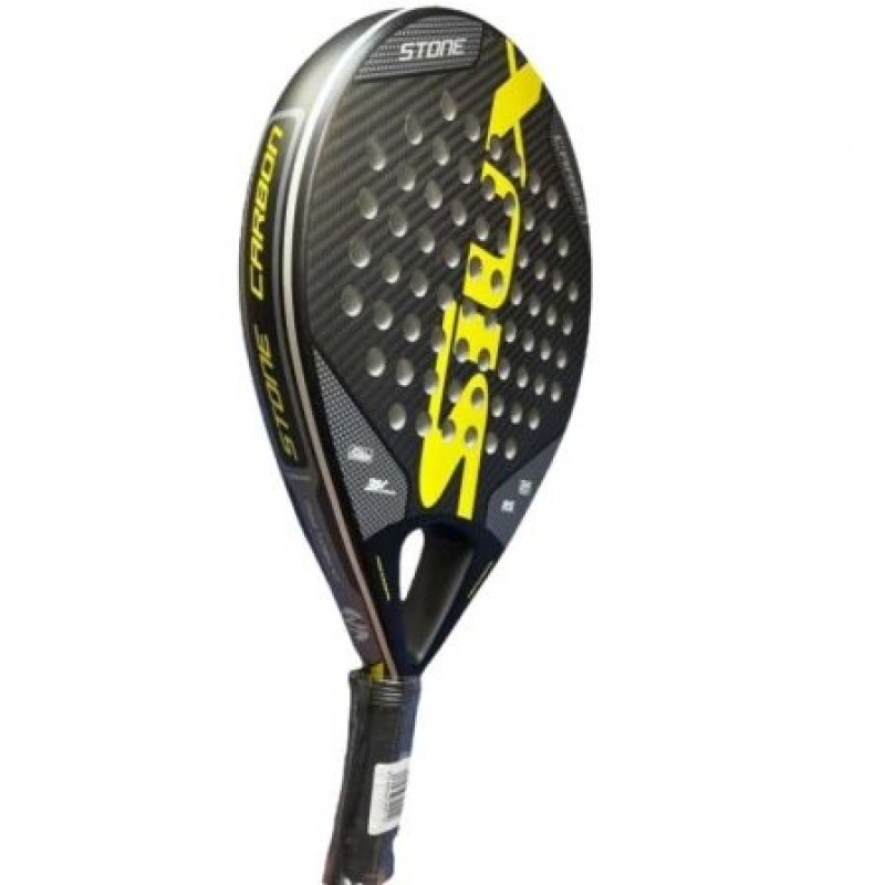 Pala de Pádel Siux Stone Carbon 3K/ Amarilla y Negra Pala de Pádel Siux Stone Carbon 3K/ Amarilla y Negra