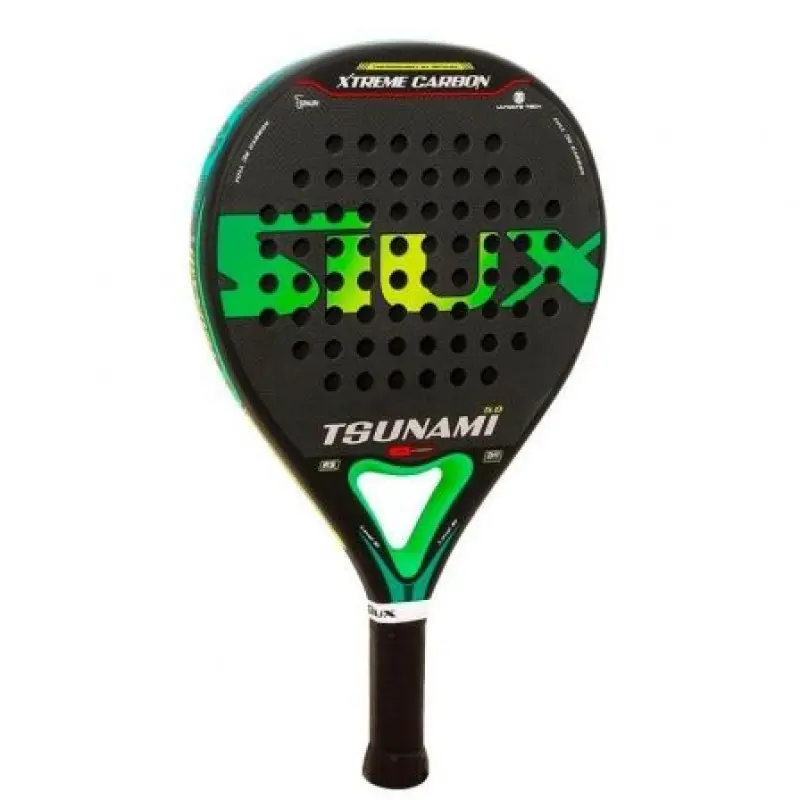 Pala de Pádel Siux Tsunami 5.0 3K/ Negra y Verde Pala de Pádel Siux Tsunami 5.0 3K/ Negra y Verde