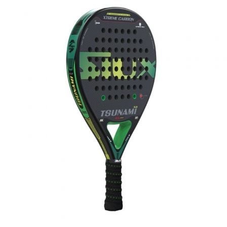 Pala de Pádel Siux Tsunami 5.0 3K/ Negra y Verde Pala de Pádel Siux Tsunami 5.0 3K/ Negra y Verde
