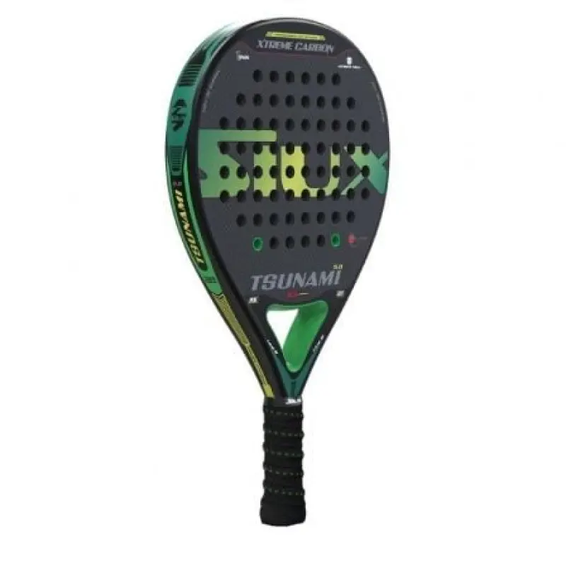 Pala de Pádel Siux Tsunami 5.0 3K/ Negra y Verde Pala de Pádel Siux Tsunami 5.0 3K/ Negra y Verde