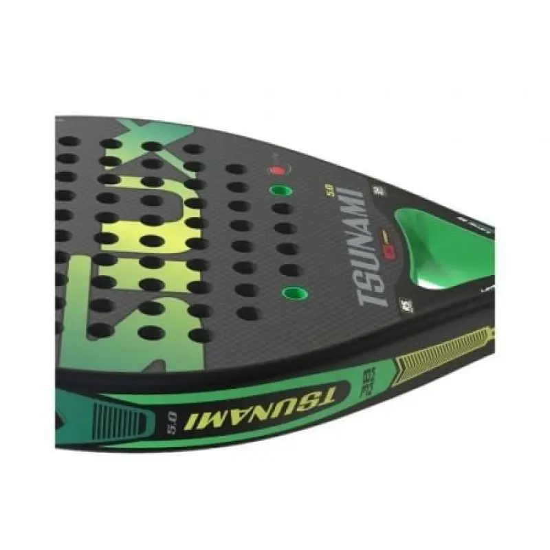 Pala de Pádel Siux Tsunami 5.0 3K/ Negra y Verde Pala de Pádel Siux Tsunami 5.0 3K/ Negra y Verde