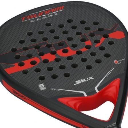 Pala de Pádel Siux Tsunami Revolution/ Roja y Negra Pala de Pádel Siux Tsunami Revolution/ Roja y Negra