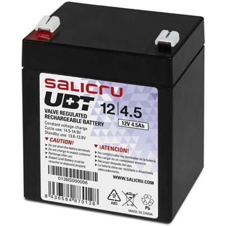 Batería Salicru UBT 12/4,5 compatible con SAI Salicru según especificaciones Batería Salicru UBT 12/4,5 compatible con SAI Salicru según especificaciones