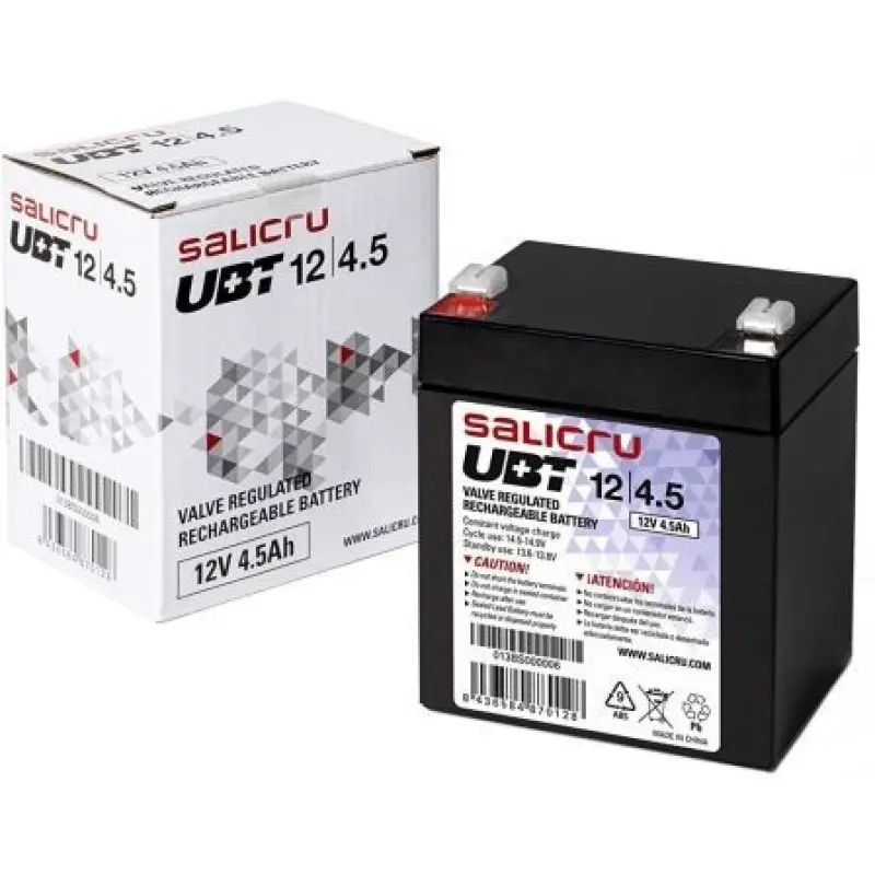 Batería Salicru UBT 12/4,5 compatible con SAI Salicru según especificaciones Batería Salicru UBT 12/4,5 compatible con SAI Salicru según especificaciones