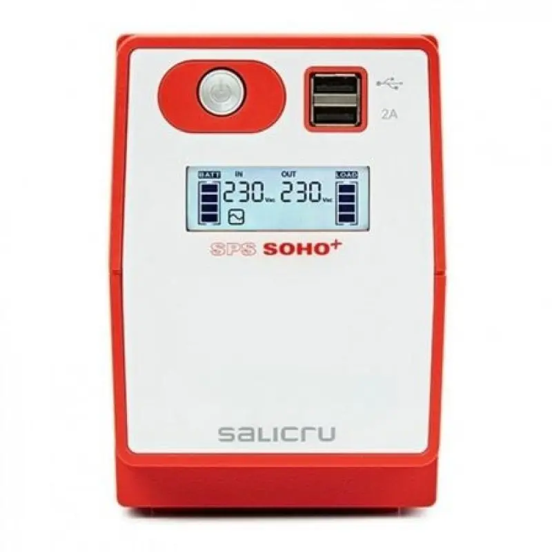 SAI Línea Interactiva Salicru SPS 650 SOHO+/ 650VA-360W/ 2 Salidas/ Formato Torre SAI Línea Interactiva Salicru SPS 650 SOHO+/ 650VA-360W/ 2 Salidas/ Formato Torre