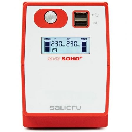 SAI Línea Interactiva Salicru SPS 850 SOHO+/ 850VA-480W/ 2 Salidas/ Formato Torre SAI Línea Interactiva Salicru SPS 850 SOHO+/ 850VA-480W/ 2 Salidas/ Formato Torre