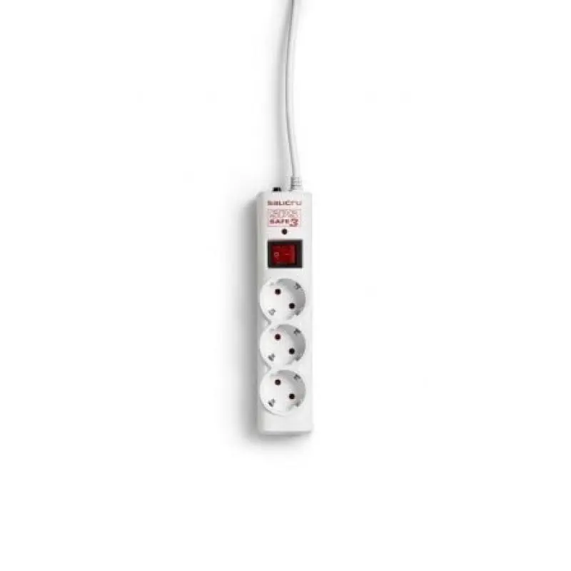 Regleta con interruptor Salicru SPS SAFE 3/ 3 Tomas de corriente/ Cable 1.5m/ Blanca Regleta con interruptor Salicru SPS SAFE 3/ 3 Tomas de corriente/ Cable 1.5m/ Blanca