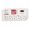 Regleta con interruptor Salicru SAFE MASTER/ 5 Tomas de corriente/ 1 Master/ 2 USB/ Cable 1.8m/ Blanca Regleta con interruptor Salicru SAFE MASTER/ 5 Tomas de corriente/ 1 Master/ 2 USB/ Cable 1.8m/ Blanca