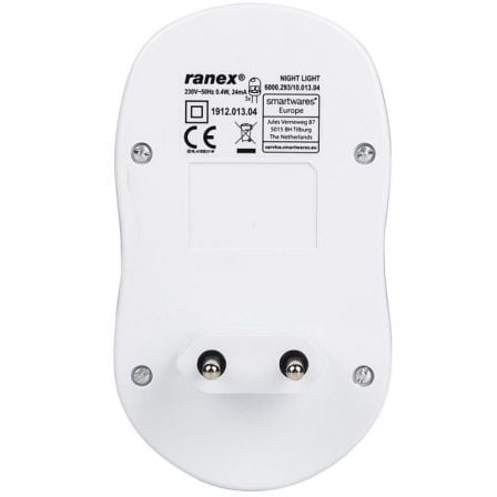 Luz de Noche con Sensor de Movimiento Smartwares 10.013.04/ 0.4W/ Blanca Luz de Noche con Sensor de Movimiento Smartwares 10.013.04/ 0.4W/ Blanca