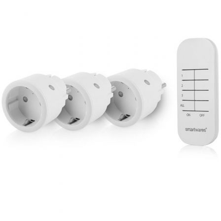 Set de Enchufes Inalámbricos Smartwares SH4-99578/ Blancos Set de Enchufes Inalámbricos Smartwares SH4-99578/ Blancos