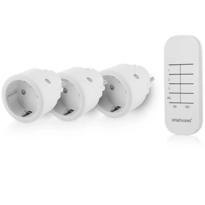 Set de Enchufes Inalámbricos Smartwares SH4-99578/ Blancos Set de Enchufes Inalámbricos Smartwares SH4-99578/ Blancos