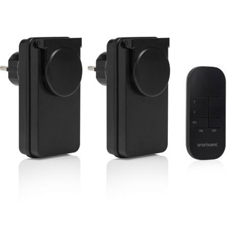 Set de Interruptores para Exterior Smartwares SH4-99654/ Negros Set de Interruptores para Exterior Smartwares SH4-99654/ Negros