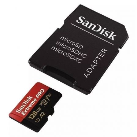 Tarjeta de Memoria SanDisk Extreme Pro 128GB microSD XC UHS-I con Adaptador/ Clase 10/ 200MBs Tarjeta de Memoria SanDisk Extreme Pro 128GB microSD XC UHS-I con Adaptador/ Clase 10/ 200MBs