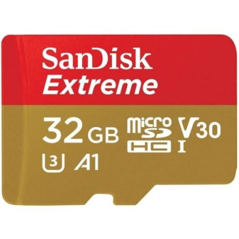Tarjeta de Memoria SanDisk Extreme 32GB microSD HC UHS-I con Adaptador/ Clase 10/ 100MBs Tarjeta de Memoria SanDisk Extreme 32GB microSD HC UHS-I con Adaptador/ Clase 10/ 100MBs