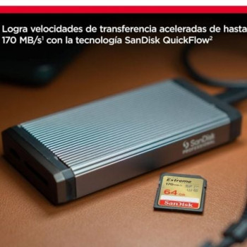 Tarjeta de Memoria SanDisk Extreme 64GB SD XC UHS-I Clase 10/ 170MBs Tarjeta de Memoria SanDisk Extreme 64GB SD XC UHS-I Clase 10/ 170MBs