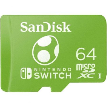 Tarjeta de Memoria SanDisk Nintendo Switch 64GB microSD XC UHS-I/ Clase 10/ 100MBs Tarjeta de Memoria SanDisk Nintendo Switch 64GB microSD XC UHS-I/ Clase 10/ 100MBs