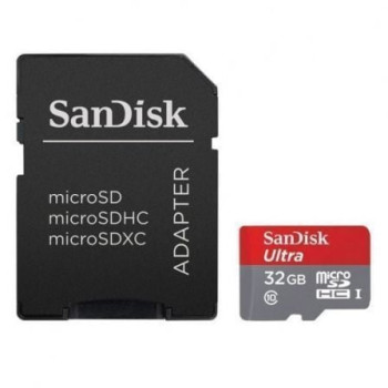 Tarjeta de Memoria SanDisk Ultra 32GB microSD HC UHS-I con Adaptador/ Clase 10/ 120MBs Tarjeta de Memoria SanDisk Ultra 32GB microSD HC UHS-I con Adaptador/ Clase 10/ 120MBs