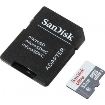 Tarjeta de Memoria SanDisk Ultra 32GB microSD HC con Adaptador/ Clase 10/ 100MB/s Tarjeta de Memoria SanDisk Ultra 32GB microSD HC con Adaptador/ Clase 10/ 100MB/s