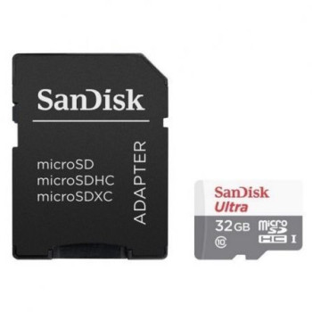 Tarjeta de Memoria SanDisk Ultra 32GB microSD HC con Adaptador/ Clase 10/ 100MB/s Tarjeta de Memoria SanDisk Ultra 32GB microSD HC con Adaptador/ Clase 10/ 100MB/s