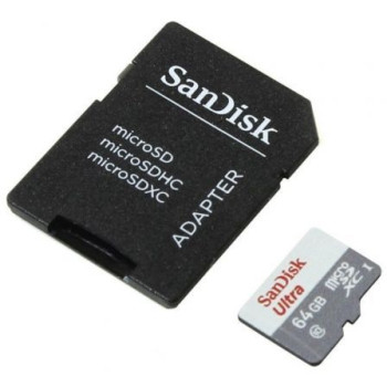 Tarjeta de Memoria SanDisk Ultra 64GB microSD XC con Adaptador/ Clase 10/ 100MB/s Tarjeta de Memoria SanDisk Ultra 64GB microSD XC con Adaptador/ Clase 10/ 100MB/s