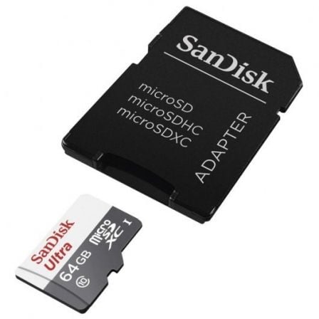 Tarjeta de Memoria SanDisk Ultra 64GB microSD XC con Adaptador/ Clase 10/ 100MB/s Tarjeta de Memoria SanDisk Ultra 64GB microSD XC con Adaptador/ Clase 10/ 100MB/s