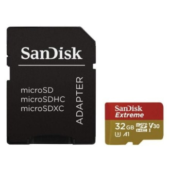 Tarjeta de Memoria SanDisk Extreme 32GB microSD HC UHS-I con Adaptador/ Clase 10/ 100MBs Tarjeta de Memoria SanDisk Extreme 32GB microSD HC UHS-I con Adaptador/ Clase 10/ 100MBs