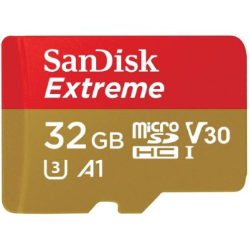 Tarjeta de Memoria SanDisk Extreme 32GB microSD HC UHS-I con Adaptador/ Clase 10/ 100MBs Tarjeta de Memoria SanDisk Extreme 32GB microSD HC UHS-I con Adaptador/ Clase 10/ 100MBs