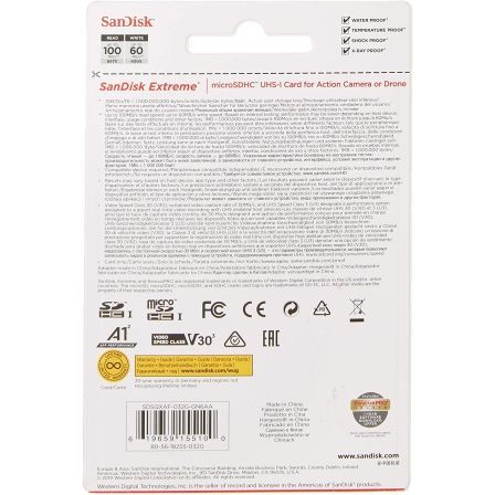 Tarjeta de Memoria SanDisk Extreme 32GB microSD HC UHS-I con Adaptador/ Clase 10/ 100MBs Tarjeta de Memoria SanDisk Extreme 32GB microSD HC UHS-I con Adaptador/ Clase 10/ 100MBs