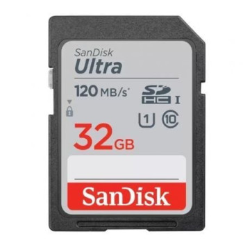 Tarjeta de Memoria SanDisk Ultra 32GB SD HC UHS-I - SDXC/ Clase 10/ 120MBs Tarjeta de Memoria SanDisk Ultra 32GB SD HC UHS-I - SDXC/ Clase 10/ 120MBs
