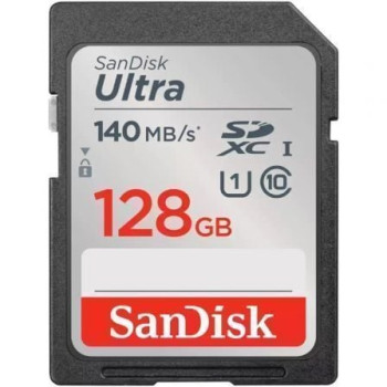 Tarjeta de Memoria SanDisk Ultra 128GB SD HC UHS-I - SDXC/ Clase 10/ 140MBs Tarjeta de Memoria SanDisk Ultra 128GB SD HC UHS-I - SDXC/ Clase 10/ 140MBs