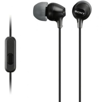 Auriculares Intrauditivos Sony MDR-EX15AP/ con Micrófono/ Jack 3.5/ Negros Auriculares Intrauditivos Sony MDR-EX15AP/ con Micrófono/ Jack 3.5/ Negros