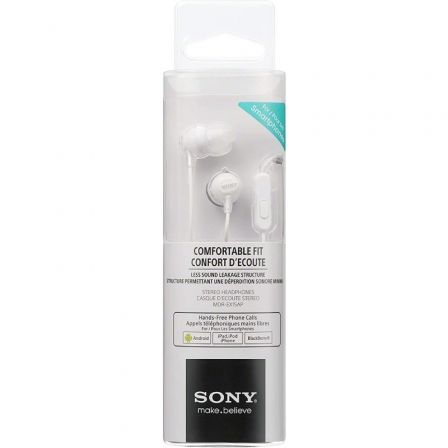 Auriculares Intrauditivos Sony MDR-EX15AP/ con Micrófono/ Jack 3.5/ Blancos Auriculares Intrauditivos Sony MDR-EX15AP/ con Micrófono/ Jack 3.5/ Blancos