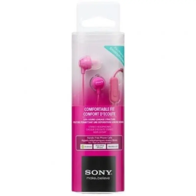 Auriculares Intrauditivos Sony MDR-EX15APPI/ con Micrófono/ Jack 3.5/ Rosas Auriculares Intrauditivos Sony MDR-EX15APPI/ con Micrófono/ Jack 3.5/ Rosas