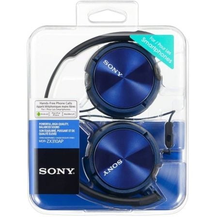 Auriculares Sony MDRZX310APL/ con Micrófono/ Jack 3.5/ Azules Auriculares Sony MDRZX310APL/ con Micrófono/ Jack 3.5/ Azules