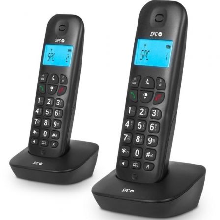 Teléfono Inalámbrico SPC Air Pro Duo 7302N/ Pack DUO/ Negro Teléfono Inalámbrico SPC Air Pro Duo 7302N/ Pack DUO/ Negro