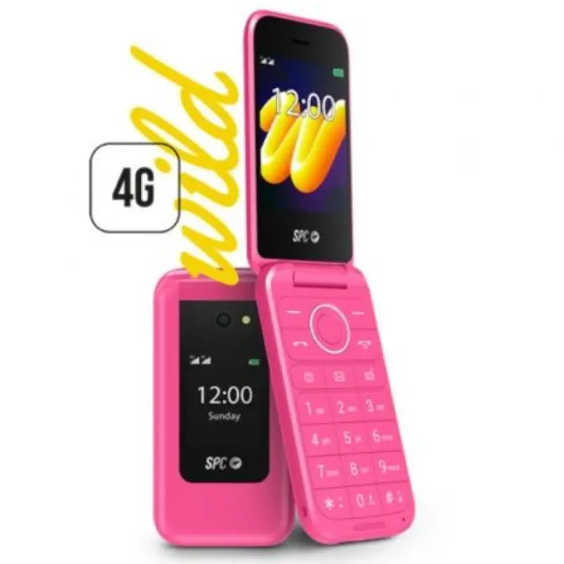 Teléfono Móvil SPC WILD para Personas Mayores/ 4G/ Rosa Teléfono Móvil SPC WILD para Personas Mayores/ 4G/ Rosa
