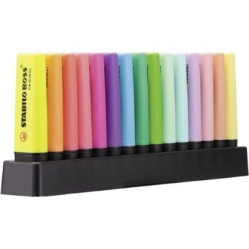 Peana de Marcadores Fluorescentes Stabilo Boss Original/ 15 Unidades/ Colores Surtidos/ Incluye Soporte Peana de Marcadores Fluorescentes Stabilo Boss Original/ 15 Unidades/ Colores Surtidos/ Incluye Soporte