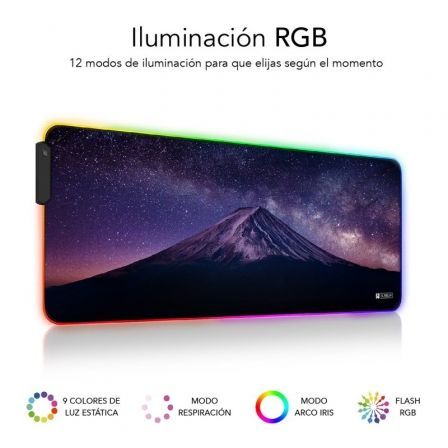 Alfombrilla Subblim SUBMP-02RGB11 LED RGB Montaña XL/ 800 x 300 x 4 mm Alfombrilla Subblim SUBMP-02RGB11 LED RGB Montaña XL/ 800 x 300 x 4 mm
