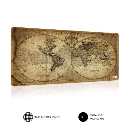 Alfombrilla Subblim SUBMP-01PUW03 Vintage World XL/ 900 x 400 x 3 mm Alfombrilla Subblim SUBMP-01PUW03 Vintage World XL/ 900 x 400 x 3 mm